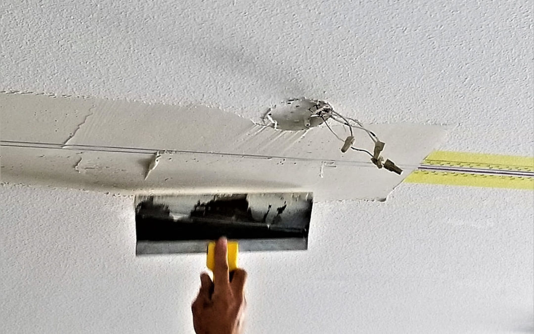 repairing crack in ceiling
